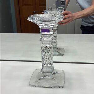 MARQUIS BY WATERFORD BRIXTON 8 INCH PILLAR CRYTAL CANDLESTICK NWT